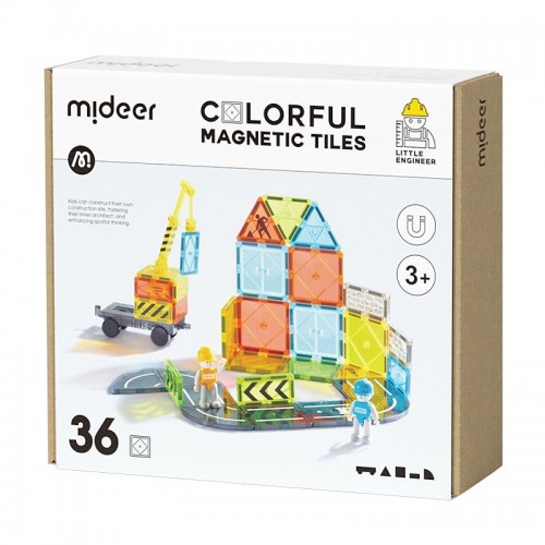 Mideer Цветной магнитный конструктор Маленький архитектор 36 деталей, MD4289