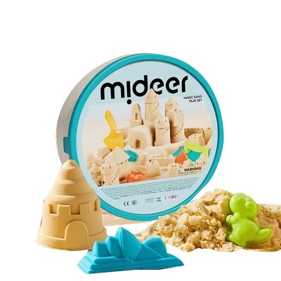 Mideer Игровой набор Волшебный песок (кинетический песок) в пластиковой коробке, MD4307