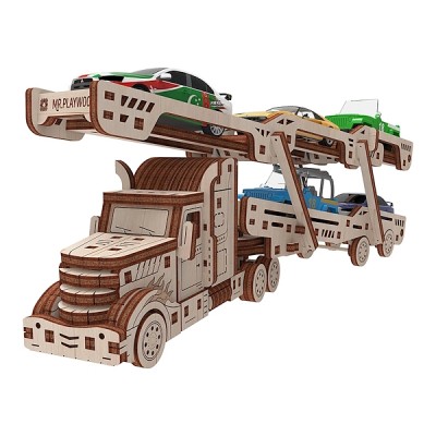 Mr.Playwood Деревянный 3D пазл Автовоз (деревянный конструктор), 10106