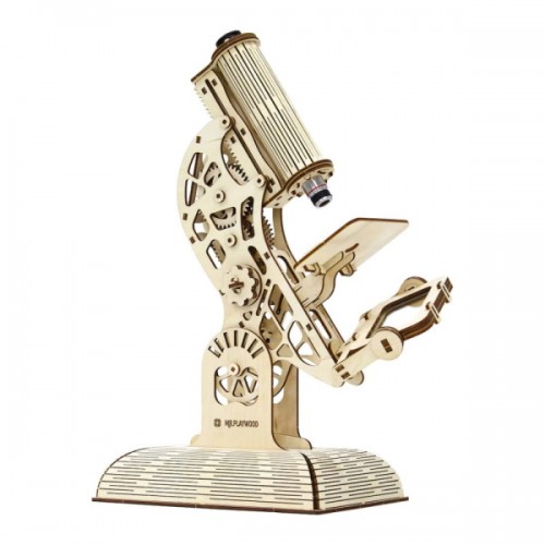 Mr.Playwood Дерев'яний 3D пазл Мікроскоп (дерев'яний конструктор), 10201