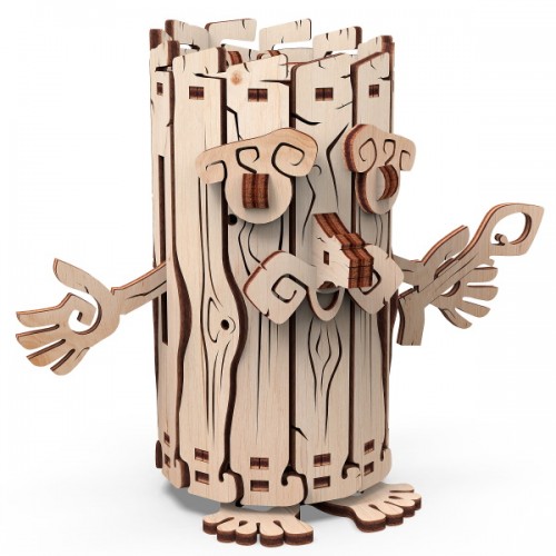 Mr.Playwood Деревянный 3D пазл Копилка Лесовичок (деревянный конструктор), 10605