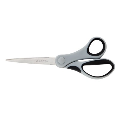 Ножницы Axent Duoton 6301-01-A, 18 см, прорезиненные ручки, серо-черные
