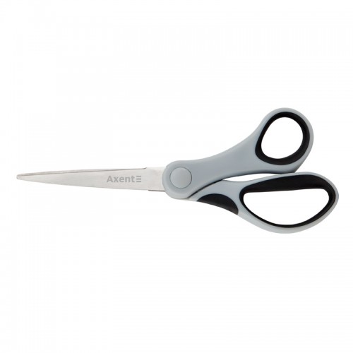 Ножницы Axent Duoton 6301-01-A, 18 см, прорезиненные ручки, серо-черные