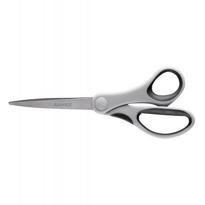 Ножницы Axent Duoton 6302-01-A, 20 см, прорезиненные ручки, серо-черные