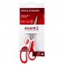 Ножницы Axent Shell 6304-06-A, 18 см, прорезиненные ручки, бело-красные