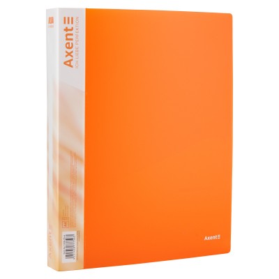 Папка на 4-х кільцях Axent 1208-25-A 35 мм прозора оранжева