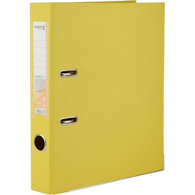 Папка-регистратор Delta D1711-08C двусторонняя, PP, 5 см, cобранная, желтый