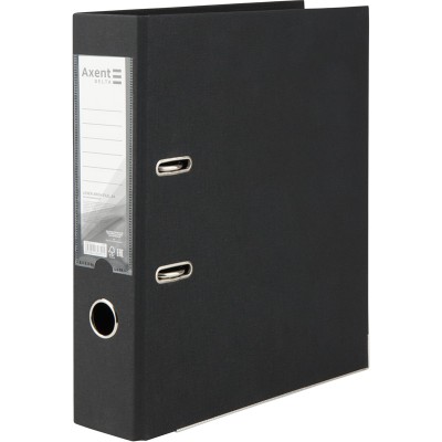 Папка-регистратор Delta D1712-01С двусторонняя, PP, 7.5 см, собранная, черная