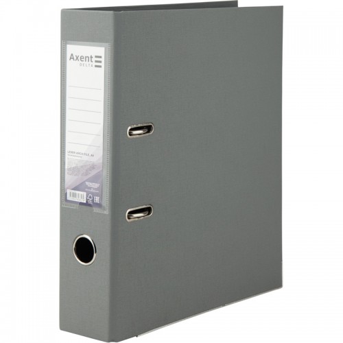 Папка-регистратор Delta D1712-03С двусторонняя, PP, 7.5 см, собранная, серая