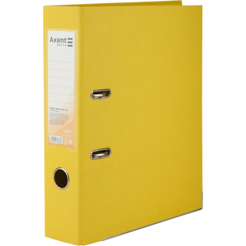Папка-регистратор Delta D1712-08С двусторонняя, PP, 7.5 см, собранная, желтый
