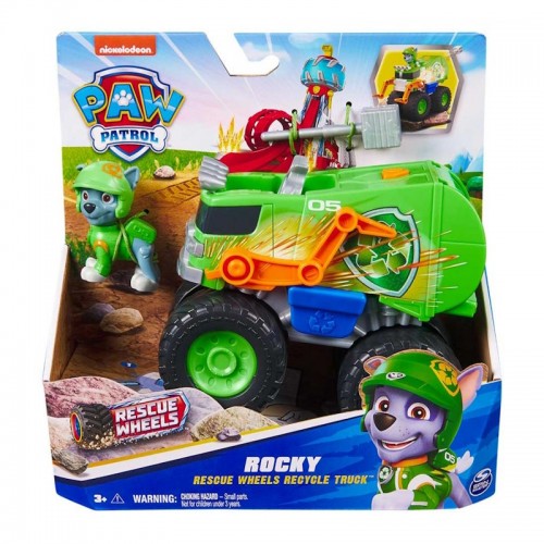 Paw Patrol Спасательный автомобиль с водителем Рокки серии Мега колеса Щенячий патруль, SM17776/6069331