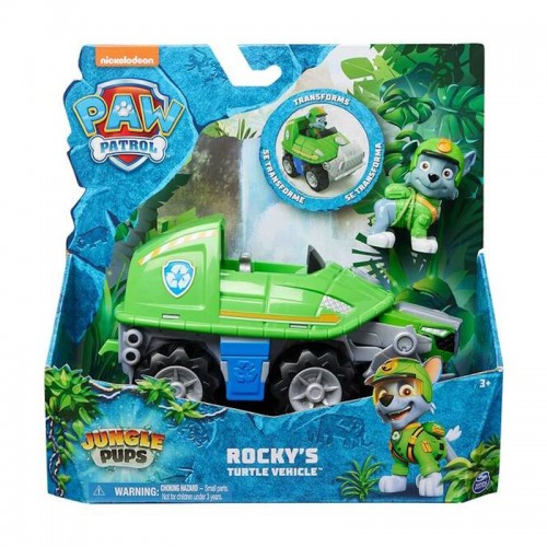 Paw Patrol Автомобиль-трансформер с водителем Рокки серии Джунгли - Щенячий патруль, SM17776/0648