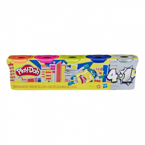 Play-Doh Набор пластилина Плей До 4+1 Silver, E8143