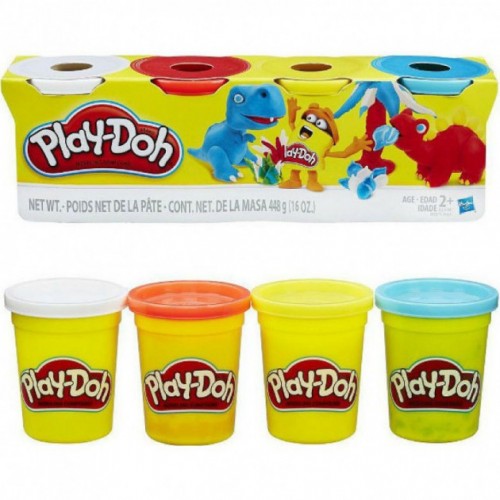 Play-Doh Набор пластилина Плей До 4 баночки Dinosaurs, B6508 (B5517)