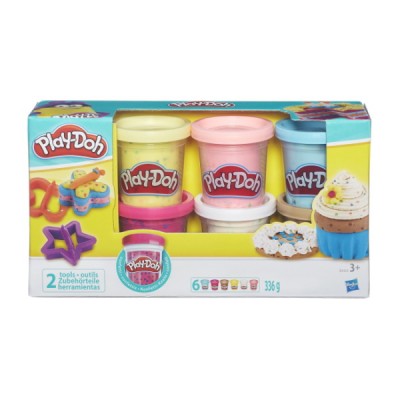 Play-Doh Набор пластилина из 6 баночек с конфетти, B3423