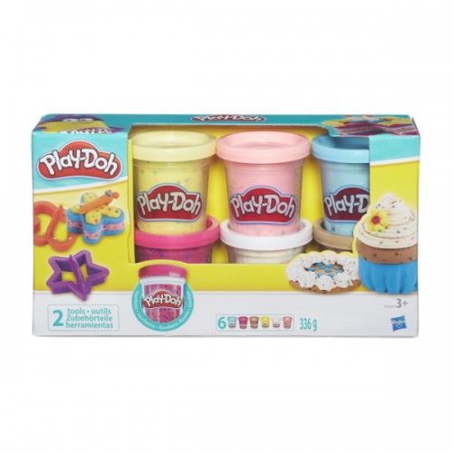 Play-Doh Набор пластилина из 6 баночек с конфетти, B3423