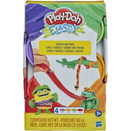 Play-Doh Набор эластичного пластилина Elastix 4 цвета, E9863