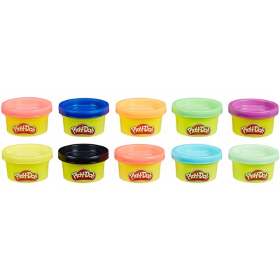 Play-Doh Набор пластилина 10 мини-баночек в тубусе, 22037