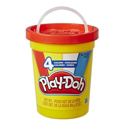 Play-Doh Пластилин Плей До Большая банка 4 цвета Классические цвета, E5207