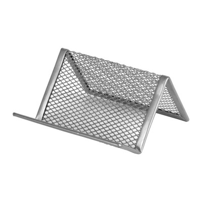 Подставка для визиток Axent 2114-03-A, 95x80x60 мм, металлическая сетка, серебристая