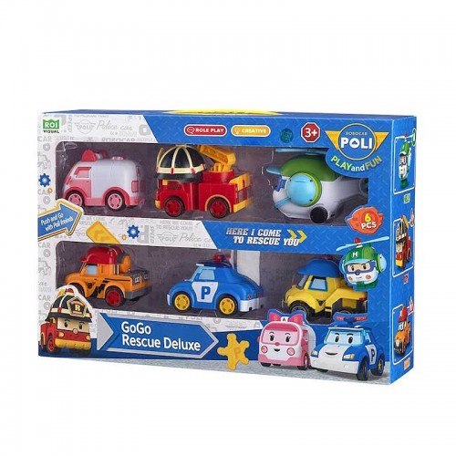 Robocar POLI Игровой набор GoGo Спасатели Делюкс (6 персонажей), ZR-914