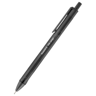 Ручка масляная автоматическая Axent Tri- Grip AB1081-01-A, черная, 0.7 мм