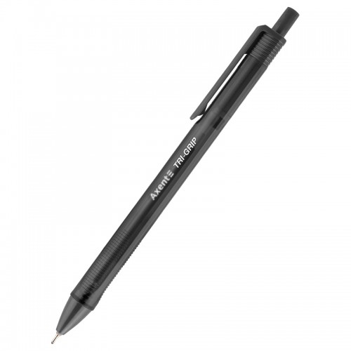 Ручка масляная автоматическая Axent Tri- Grip AB1081-01-A, черная, 0.7 мм