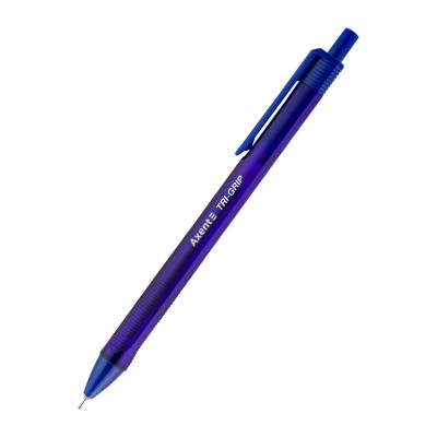 Ручка масляная автоматическая Axent Tri- Grip AB1081-02-A, синяя, 0.7 мм
