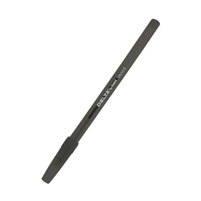 Ручка шариковая Delta DB 2055-01, чёрная, 1 мм,чёрный корпус