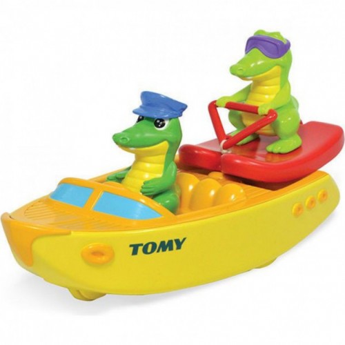 Tomy Игрушка для ванной комнаты Крокодил на водных лыжах, T72358