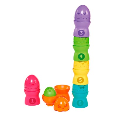 Tomy Развивающая игрушка-пирамидка Яркие яйца, T73083