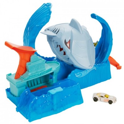 Hot Wheels Игровой набор Голодная Акула-робот серии Измени цвет, GJL12