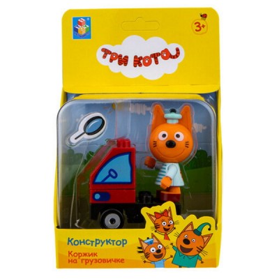 Три кота Игровой набор конструктор Коржик в машинке, Т19860